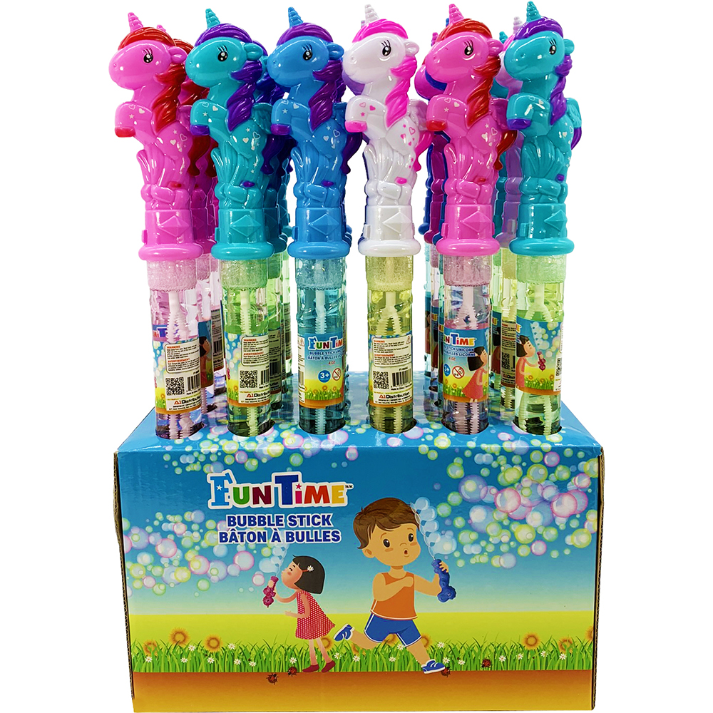 Image Bubble Stick - Unicorn, 4 assorted colors, 24pcs